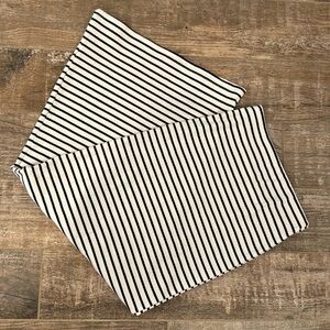 black and white striped bodycon maxi skirt.